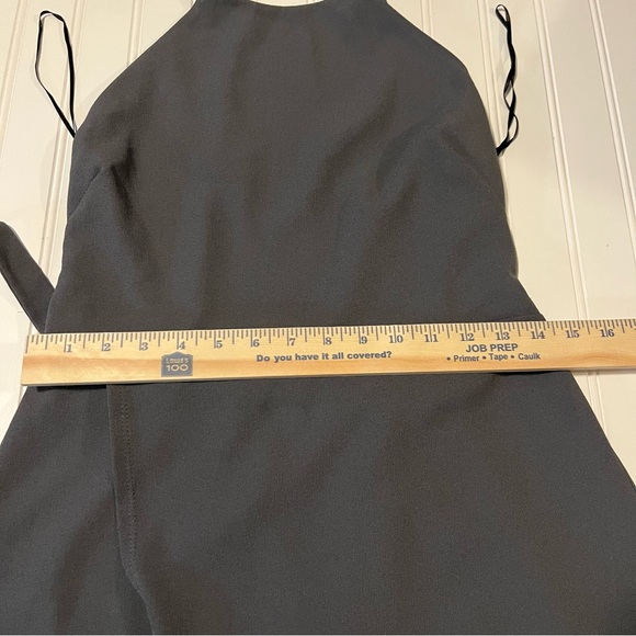 June & Hudson Gray Halter Wrap Dress – Medium – Elegant Minimalist, Modern Chic - Picture 6 of 7